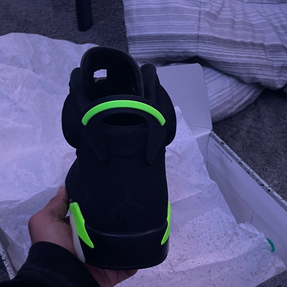 Black and Neon Green Men's Sneakers - Picture 7 of 12